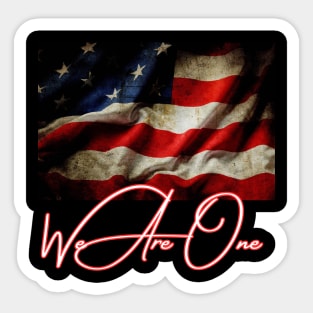 USA We Are One Sticker